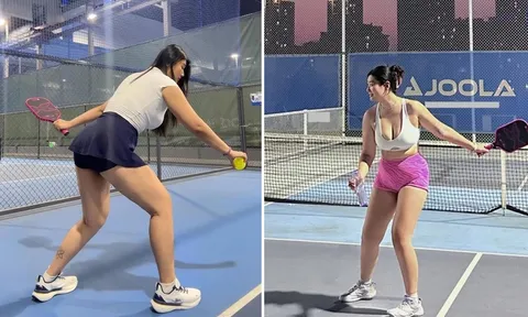 Bị mỉa mai vì trang phục nhạy cảm chơi pickleball, cô nàng 80kg đáp trả khiến đối phương 'đứng hình'