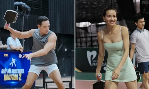 Hồ Ngọc Hà nổi bật trên sân pickleball, Kim Lý ghi điểm nhờ thần thái như VĐV chuyên nghiệp