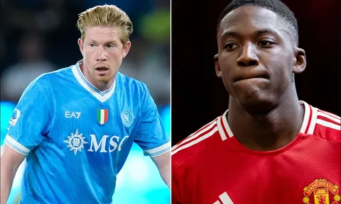 Kevin De Bruyne chấn thương dài hạn, Napoli lập tức kích hoạt thương vụ Kobbie Mainoo trong tháng 1