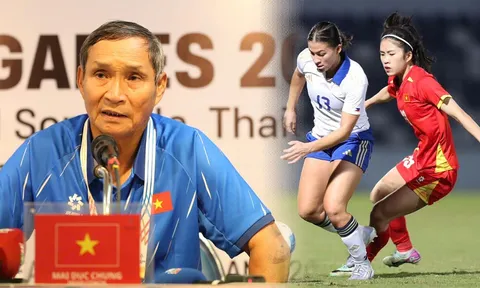 ĐT nữ Việt Nam 'bị cướp' bàn thắng ở SEA Games 33, HLV Mai Đức Chung 'nhắc khéo' trọng tài