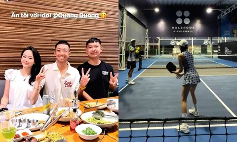 Hiền Hồ khoe khảnh khắc 'riêng tư' với thần đồng pickleball Quang Dương, cách xưng hô gây chú ý