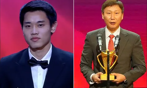 Bóng đá Việt Nam bội thu danh hiệu tại Cúp Chiến thắng, Đình Bắc và HLV Kim Sang-sik được vinh danh