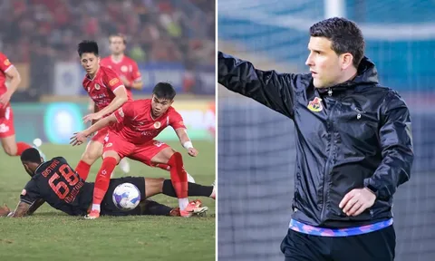 Tân binh V.League đứt mạch 36 trận bất bại, HLV TBN nổi giận chỉ trích trọng tài sau trận thua CLB CAHN