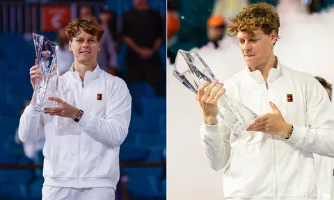Vô địch Miami Open 2026, Jannik Sinner thâu tóm hàng loạt kỷ lục vô tiền khoáng hậu