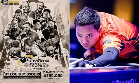 Giải billiards vô địch Thế giới 8 bi nam 2026: Tiền thưởng choáng ngợp, Hoàng Sao khi nào thi đấu?