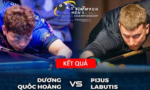 Kết quả Dương Quốc Hoàng vs Pijus Labutis - Giải Vô địch Thế giới 8 bi 2026: Ngược dòng ngoạn mục