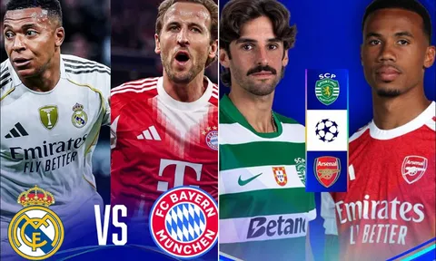 Lịch thi đấu bóng đá hôm nay 7/4: Real Madrid đại chiến Bayern Munich; Arsenal gặp khó ở Cúp C1?