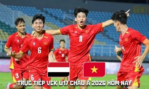 Xem trực tiếp bóng đá U17 Việt Nam đấu U17 Yemen ở đâu, kênh nào? Link trực tiếp VCK U17 châu Á 2026