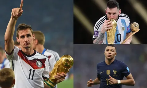 Top 15 chân sút vĩ đại nhất lịch sử World Cup: Messi, Ronaldo hay Klose dẫn đầu?