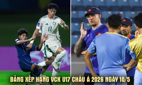 Bảng xếp hạng U17 châu Á 2026 ngày 10/5: Thái Lan bị loại; Xác định 2 đội đầu tiên có vé World Cup