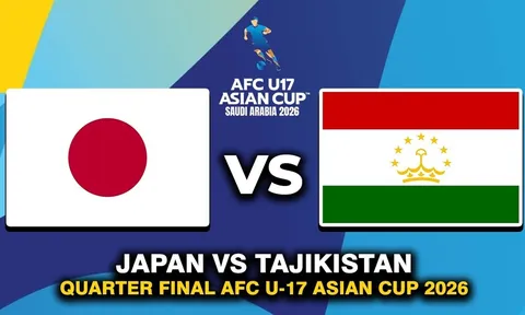 Kết quả bóng đá U17 Nhật Bản vs U17 Tajikistan - VCK U17 châu Á 2026: U17 Việt Nam toát mồ hôi