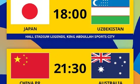 AFC trực tiếp Bán kết U17 châu Á 2026: U17 Nhật Bản vs U17 Uzbekistan; U17 Trung Quốc đấu U17 Australia