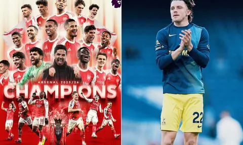 Bảng xếp hạng Ngoại hạng Anh mới nhất 20/5: Arsenal vô địch; Tottenham đặt một chân xuống hạng