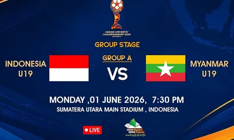 Kết quả bóng đá U19 Indonesia vs U19 Myanmar - VCK U19 Đông Nam Á 2026: U19 Việt Nam hưởng lợi lớn