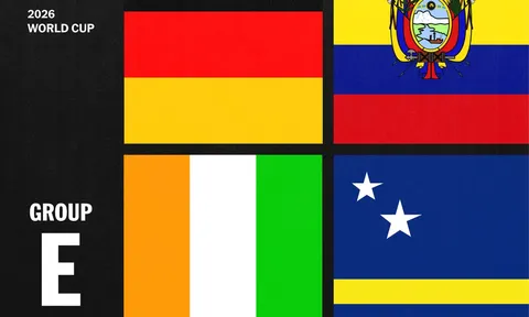 Bảng xếp hạng VCK World Cup 2026 mới nhất- Bảng E: ĐT Đức thị uy sức mạnh; Amad Diallo tạo địa chấn?