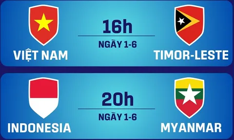 Lịch thi đấu U19 Đông Nam Á hôm nay 1/6: U19 Việt Nam vs U19 Timor Leste; U19 Indonesia gặp khó
