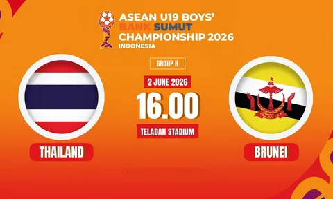 TRỰC TIẾP bóng đá U19 Thái Lan vs U19 Brunei - Link xem trực tiếp VCK U19 Đông Nam Á 2026