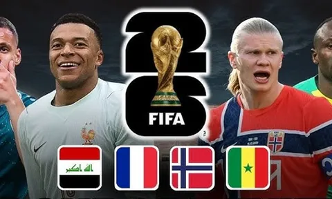 Bảng xếp hạng VCK World Cup 2026 mới nhất - Bảng I: ĐT Pháp chễm trệ top 1; Na Uy bị loại sớm?