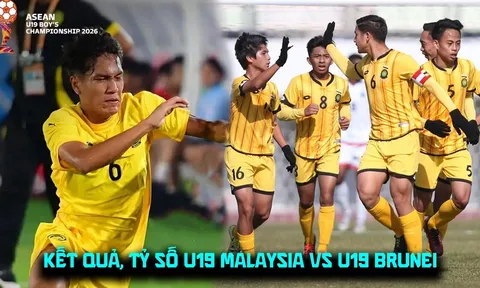 Kết quả, tỷ số U19 Malaysia vs U19 Brunei 5/6 - VCK U19 Đông Nam Á 2026: U19 Việt Nam nhận tin vui
