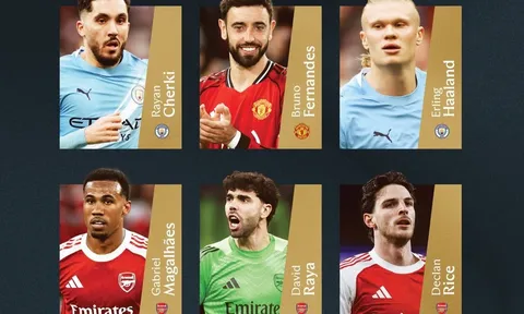 Bruno Fernandes, Haaland và Cherki dẫn đầu đề cử Cầu thủ xuất sắc nhất năm của PFA