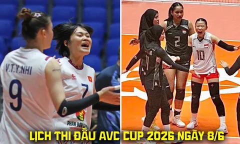 Lịch thi đấu bóng chuyền nữ AVC Cup hôm nay 8/6: Tuyển bóng chuyền nữ Việt Nam đại chiến Indonesia