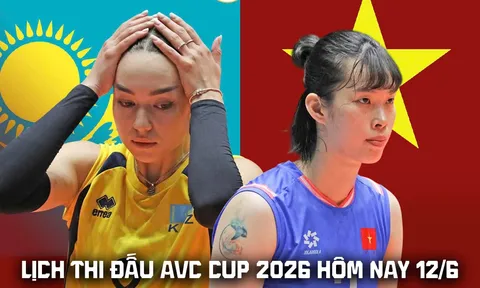 Lịch thi đấu bóng chuyền AVC Cup 2026 mới nhất 12/6: Bóng chuyền nữ Việt Nam quyết chiến Kazakhstan