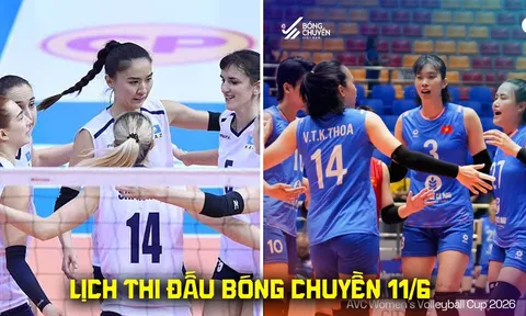 Lịch thi đấu bóng chuyền hôm nay 11/6: Lịch phát sóng tuyển bóng chuyền nữ Việt Nam vs Kazakhstan AVC Cup