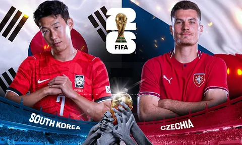 Dự đoán tỷ số Hàn Quốc vs CH Séc, 9h ngày 12/6 - Nhận định bóng đá World Cup 2026