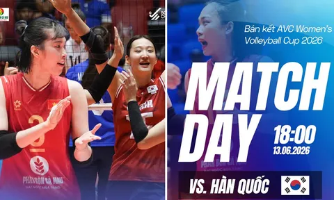 Lịch thi đấu bóng chuyền hôm nay 13/6 - Kênh phát sóng bóng chuyền nữ Việt Nam vs Hàn Quốc tại AVC Cup