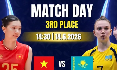 Link xem TRỰC TIẾP bóng chuyền AVC Cup 2026 hôm nay ngày 14/6: Tuyển bóng chuyền nữ Việt Nam 'trả nợ' Kazakhstan