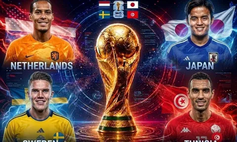 Lịch thi đấu bảng F World Cup 2026 mới nhất: Hà Lan vs Nhật Bản; Thụy Điển vs Tunisia