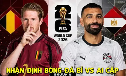Nhận định bóng đá Bỉ vs Ai Cập 2h00 ngày 16/6 - Bảng G World Cup 2026: Lukaku làm lu mờ Salah?