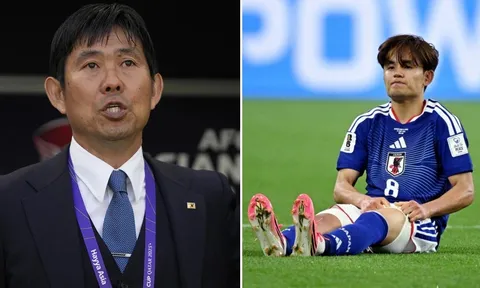 Rời sân bằng xe lăn, thêm một trụ cột ĐT Nhật Bản nguy cơ sớm chia tay World Cup 2026