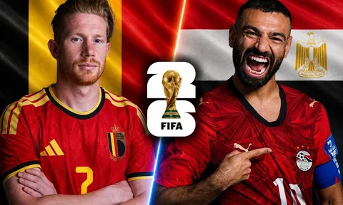 VTV trực tiếp bóng đá Bỉ vs Ai Cập - Link xem trực tiếp World Cup 2026 hôm nay 16/6