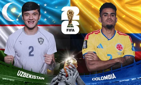 Trực tiếp bóng đá Uzbekistan vs Colombia 9h00 ngày 18/6 - Link xem trực tiếp World Cup 2026 trên VTV hôm nay