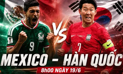 Nhận định, dự đoán tỷ số Mexico vs Hàn Quốc, 08h ngày 19/6 - World Cup 2026: Son Heung-min đối đầu Jiménez