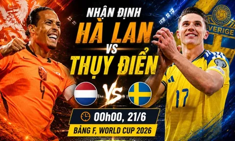 Nhận định bóng đá Hà Lan vs Thụy Điển 0h ngày 21/6 - World Cup 2026: Gyokeres gieo sầu cho Van Dijk?