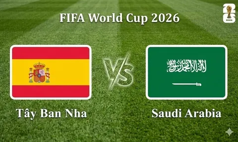 VTV6, VTV3 TRỰC TIẾP bóng đá Tây Ban Nha vs Ả Rập Xê Út hôm nay 21/6 - Link xem trực tiếp World Cup 2026 mới nhất