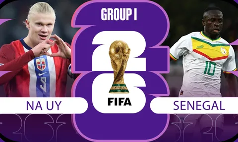 Nhận định dự đoán tỷ số Na Uy vs Senegal, 7h ngày 23/6 - World Cup 2026: 'Chiến binh Viking' bại trận?