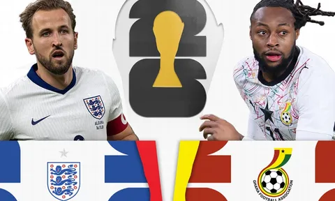 Dự đoán tỷ số Anh vs Ghana 3h00 ngày 24/6 - Nhận định bóng đá World Cup 2026 hôm nay