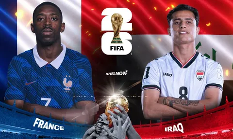 VTV trực tiếp bóng đá Pháp vs Iraq - Link xem trực tiếp World Cup 2026 hôm nay 23/6
