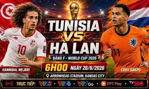 VTV trực tiếp bóng đá Tunisia vs Hà Lan - Link xem trực tiếp World Cup 2026 hôm nay 26/6