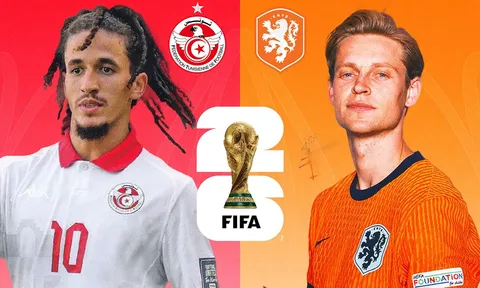 Dự đoán tỷ số Tunisia vs Hà Lan, 6h ngày 26/6 - Nhận định bóng đá World Cup 2026
