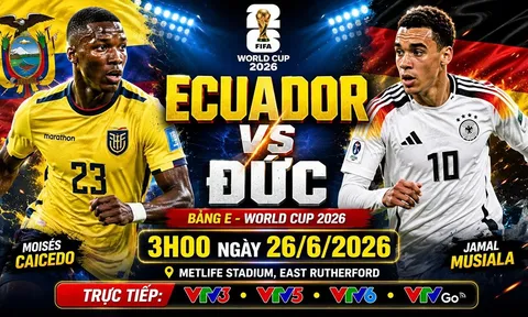 Kết quả bóng đá Ecuador vs Đức - World Cup 2026: Moises Caicedo gây sốt, Cỗ xe tăng gục ngã