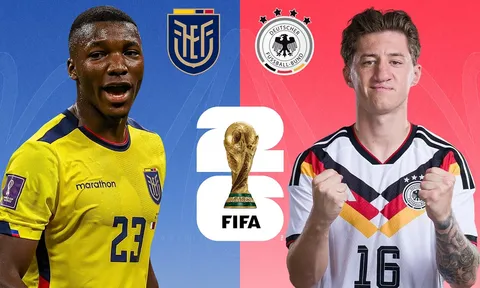 Trực tiếp bóng đá Ecuador vs Đức, 3h ngày 26/6 - Link xem trực tiếp World Cup 2026 trên VTV6 FULL HD