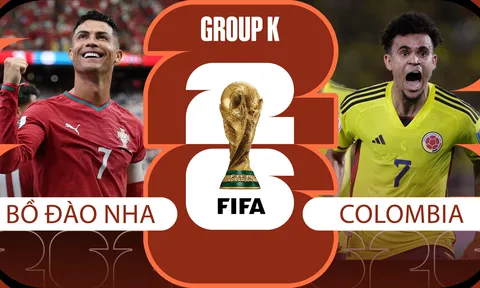Nhận định bóng đá, dự đoán tỷ số Colombia vs Bồ Đào Nha 06h30 ngày 28/6 - World Cup 2026: Ronaldo ‘đại chiến’ Luis Diaz