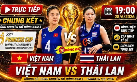 Link xem TRỰC TIẾP bóng chuyền nữ Việt Nam đấu Thái Lan - Chung kết U18 nữ Đông Nam Á 2026: Rượt đuổi kịch tính
