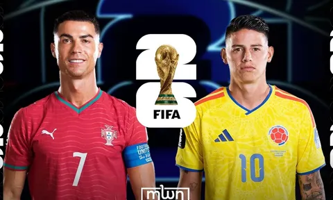 Trực tiếp bóng đá Colombia vs Bồ Đào Nha, 6h30 ngày 28/6 - Link xem trực tiếp World Cup 2026 FULL HD