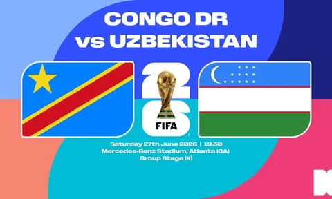VTV6, VTVgo TRỰC TIẾP bóng đá CHDC Congo vs Uzbekistan hôm nay 28/6 - Link xem trực tiếp World Cup 2026 mới nhất