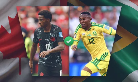Trực tiếp bóng đá Nam Phi vs Canada, 2h ngày 29/6 - Link xem trực tiếp World Cup 2026 trên VTV3 HD